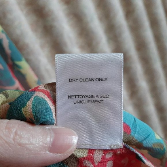 Multi color floral silk blouse by Joie size M - Picture 7 of 8